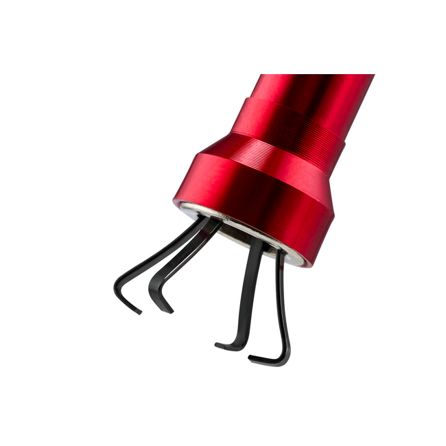 Gedore RED Magnetheber mit 4-Klauen-Greifer, LED-Beleuchtung und flexiblem Schaft, 720 mm, für Schrauben und Muttern - R99200001