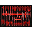 KS Tools Screwdriver set in foam insert, 24 pcs - PERFORMANCEplus size M (568 x 398 mm) - 811.0024