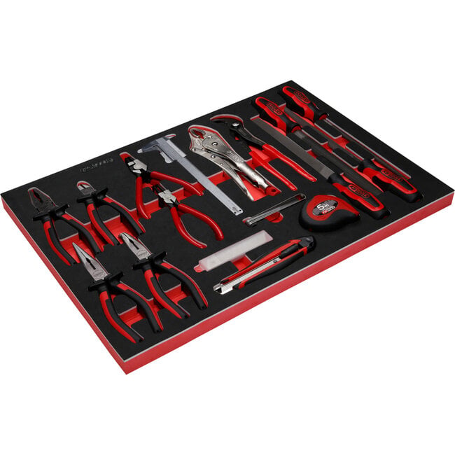 KS Tools Tangen- en vijlenset in schuiminlay, 28-delig - PERFORMANCEplus maat M (568 x 398 mm) - 811.0019