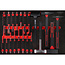 KS Tools Hammer- / und Meißel-Satz in Schaumstoffeinlage, 20-tlg - PERFORMANCEplus Größe M (568 x 398 mm) - 811.0020