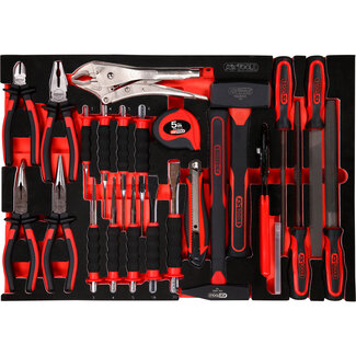 KS Tools Pliers, hammer and chisel set in foam insert, 33 pcs - size M (568 x 398 mm)