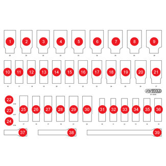 KS Tools Empty foam insert for 1/2" impact socket set 811.0039 - size M (568 x 398 mm)