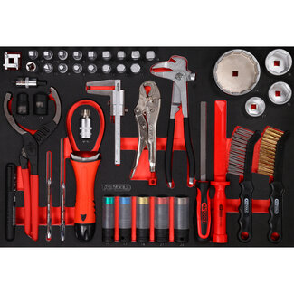 KS Tools Olie- en bandenservice-set in schuiminlay, 43-delig - maat M (568 x 398 mm)