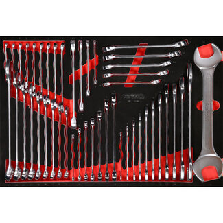 KS Tools Schraubenschlüssel-Satz in Schaumstoffeinlage, 46-tlg - Größe M (568 x 398 mm)