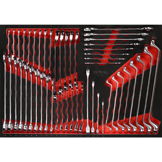 KS Tools Schraubenschlüssel-Satz in Schaumstoffeinlage, 50-tlg - Größe M (568 x 398 mm)