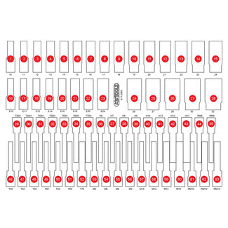 KS Tools Leere Schaumstoffeinlage für 1/2" Steckschlüssel- / und Bit-Stecknuss-Satz 811.0063 - Größe M (568 x 398 mm)