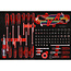 KS Tools 1/4" dopsleutel- en schroevendraaierset in schuiminlay, 105-delig - PERFORMANCEplus maat M (568 x 398 mm) - 811.0105