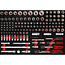 KS Tools 1/4" + 3/8" + 1/2" socket set in foam insert, 139 pcs - PERFORMANCEplus size M (568 x 398 mm) - 811.0139