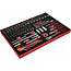 KS Tools 1/4" + 3/8" dopsleutelset in schuiminlay, 140-delig - PERFORMANCEplus maat M (568 x 398 mm) - 811.0140