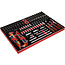 KS Tools 1/4" + 3/8" socket set in foam insert, 156 pcs - PERFORMANCEplus size M (568 x 398 mm) - 811.0156