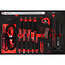 KS Tools Hammer and chisel set in foam insert, 17 pcs - PERFORMANCEplus size M (568 x 398 mm) - 811.1017