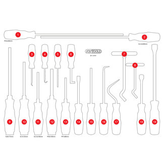 KS Tools Lege schuiminlay voor schroevendraaier- en hakenset 811.1019 - maat M (568 x 398 mm)