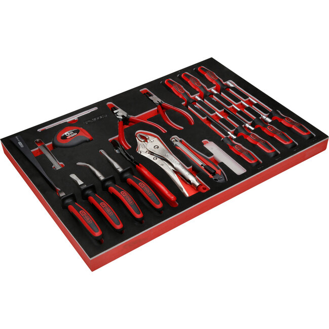 KS Tools Schroevendraaier- en tangenset in schuiminlay, 32-delig - PERFORMANCEplus maat M (568 x 398 mm) - 811.1032