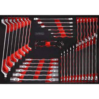 KS Tools Wrench set in foam insert, 41 pcs - size M (568 x 398 mm)