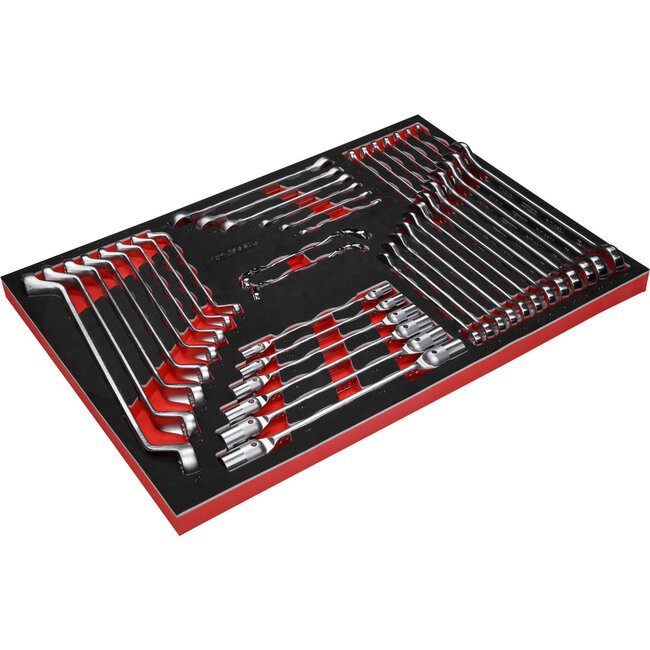 KS Tools Sleutelset in schuiminlay, 41-delig - PERFORMANCEplus maat M (568 x 398 mm) - 811.1041