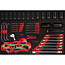 KS Tools Schraubenschlüssel- / und Kraft-Stecknuss-Satz in Schaumstoffeinlage, 55-tlg - PERFORMANCEplus Größe M (568 x 398 mm) - 811.1055