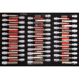 KS Tools 1/2" bitdoppenset in schuiminlay, 64-delig - maat M (568 x 398 mm)