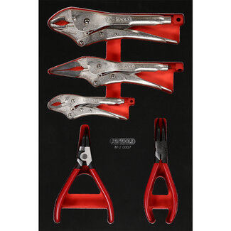 KS Tools Tangenset in schuiminlay, 7-delig - maat S (268 x 398 mm)