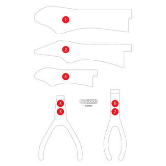 KS Tools Empty foam insert for pliers set 812.0007 - size S (268 x 398 mm)