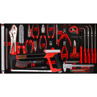KS Tools Pliers and measuring tool set in foam insert, 36 pcs - size L (755 x 398 mm)