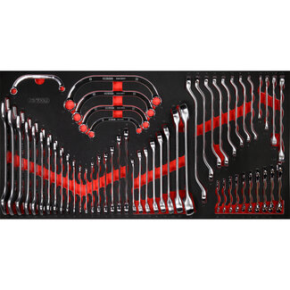 KS Tools Wrench set in foam insert, 54 pcs - size L (755 x 398 mm)