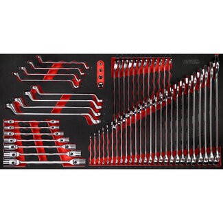 KS Tools Sleutelset in schuiminlay, 57-delig - maat L (755 x 398 mm)