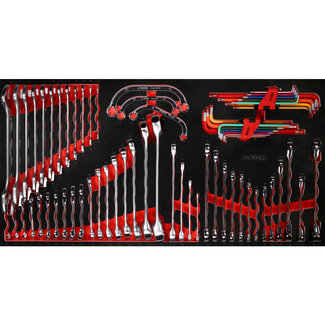 KS Tools Wrench set in foam insert, 68 pcs - size L (755 x 398 mm)