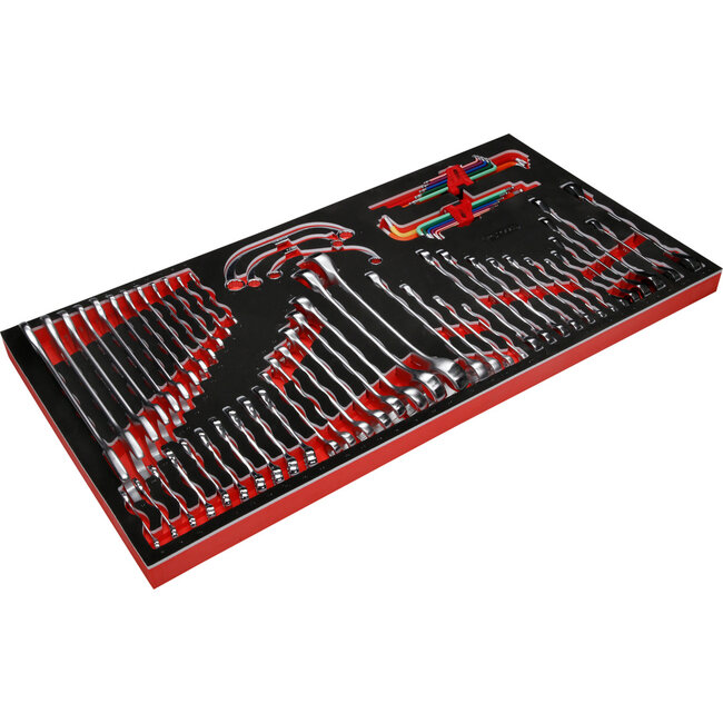 KS Tools Sleutelset in schuiminlay, 68-delig - PERFORMANCEplus maat L (755 x 398 mm) - 813.0068
