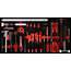 KS Tools Hammer, chisel and measuring tool set in foam insert, 36 pcs - PERFORMANCEplus size L (755 x 398 mm) - 813.1036