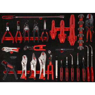 KS Tools Tangenset in schuiminlay, 34-delig - maat XL (790 x 568 mm)