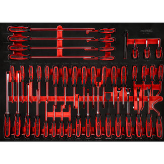 KS Tools Screwdriver set in foam insert, 46 pcs - size XL (790 x 568 mm)