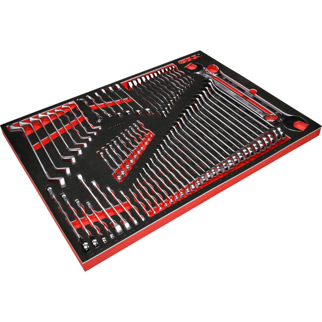 KS Tools Sleutelset in schuiminlay, 76-delig - PERFORMANCEplus maat XL (790 x 568 mm) - 821.0076