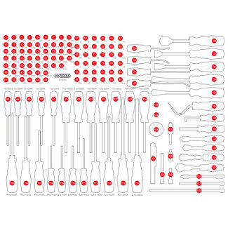 KS Tools Empty foam insert for 1/4" socket and screwdriver set 821.0142 - size XL (790 x 568 mm)