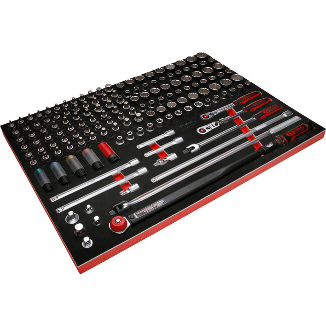 KS Tools 1/2" Steckschlüssel-Satz in Schaumstoffeinlage, 149-tlg - PERFORMANCEplus Größe XL (790 x 568 mm) - 821.0149