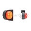 LED-breedtelicht 809/II rood/wit 12/24 V, rond, rechte arm