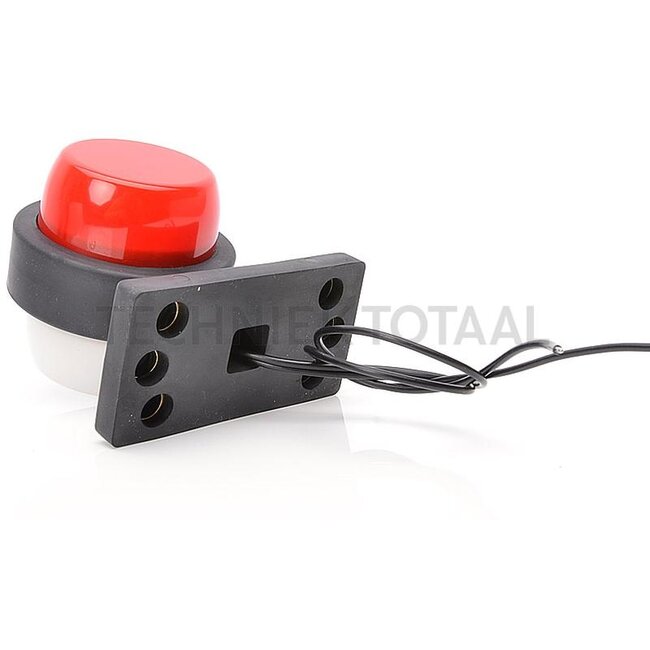 LED outline light 809/II red/white 12/24 V, round, straight arm