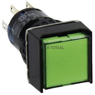 Verlichte drukknop groen 12 V, zonder functiecontrole