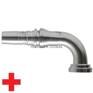 Manuli Swage fitting Interlock heavy SAE flange 1 1/4", 90° E 90 mm, DN 31