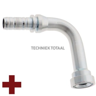 Manuli Pressnippel Spiralfit SAE-Flansch CAT 1", 90°, L 132 mm, DN 25