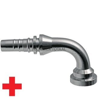 Manuli Pressnippel Interlock SAE-Flansch schwer 1 1/4", 90°, DN 38