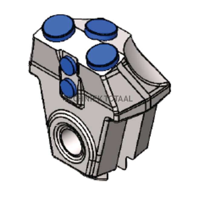 Interchangeable lug for holder, wall thickness 40 mm