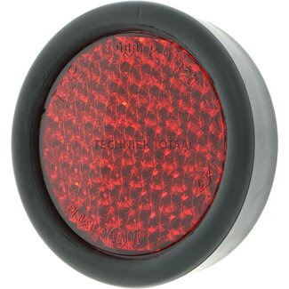 Rückstrahler rund rot Ø 65 mm, M5, geschraubt