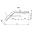 Groeneveld-Beka Pipe nozzle 45° Y M7 x 0.75, pipe 8 mm, L1 68.5 mm, L2 13 mm | 10119752