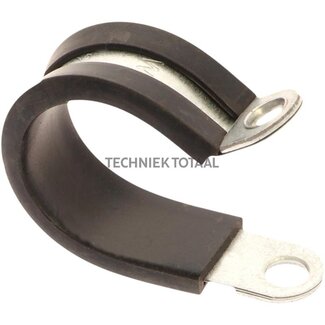 Groeneveld-Beka Pipe clamp with rubber insert Ø 20 mm, version 12 mm, hole 5.3 mm