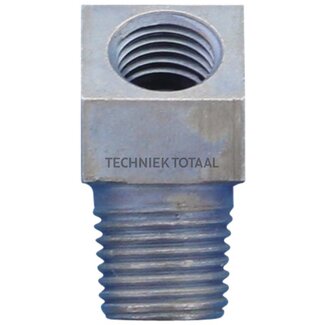 Groeneveld-Beka Corner threaded fitting 45° galvanized M10 x 1k / M8 x 1, L1 23 mm