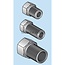 Groeneveld-Beka Bulkhead fitting galvanized M14 x 1.5, female thread M8 x 1, pipe 4 mm | 10105280