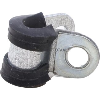 Groeneveld-Beka Pipe clamp with rubber insert Ø 6 mm, version 15 mm, hole 6.4 mm