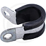 Groeneveld-Beka Pipe clamp with rubber insert Ø 15 mm, version 15 mm, hole 6.4 mm | 10100603