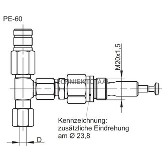 Groeneveld-Beka Pump element PE-60 with relief valve, pump EP-1