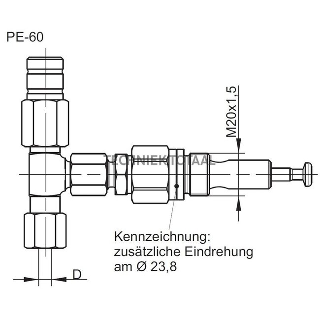 Groeneveld-Beka Pump element PE-60 with relief valve, pump EP-1 | 10164215